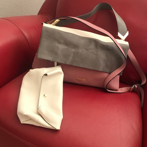 Steve Madden Fold Over Color Block Shoulder Purse - Picture 11 of 14